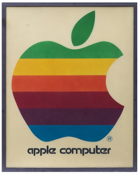 Original Apple Computer, Inc. Signs Measuring Over 4' x 5' -- One of the Earliest Apple Retail Signs, Circa 1978